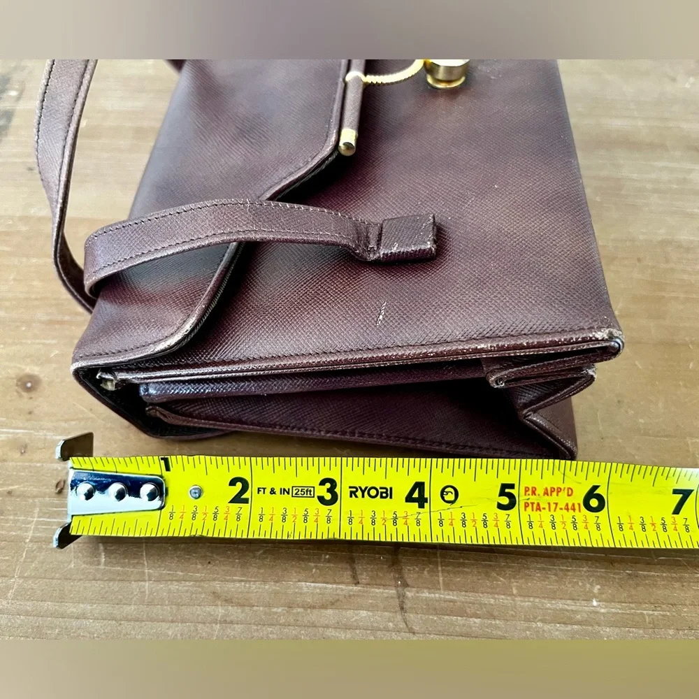 Vintage Brown Leather Handbag - Picture 4 of 8